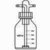 Gaswaschflasche mit Fritteneinsatz P1, 250 ml